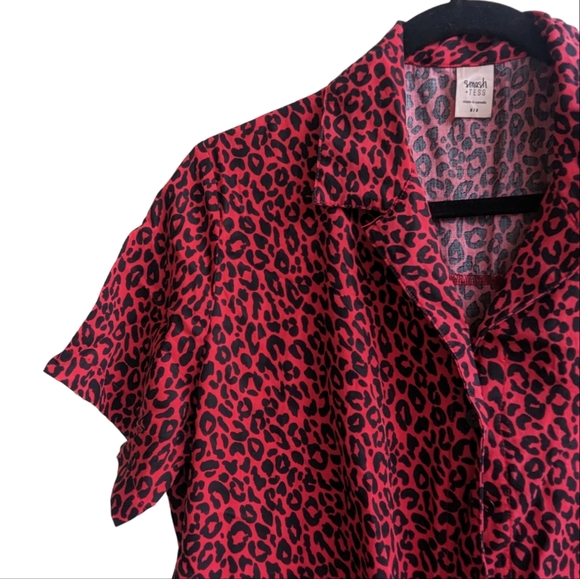 Smash + Tess Roxy Roaring Red Leopard Romper - Picture 3 of 9